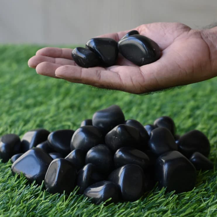 Black Polished Pebbles